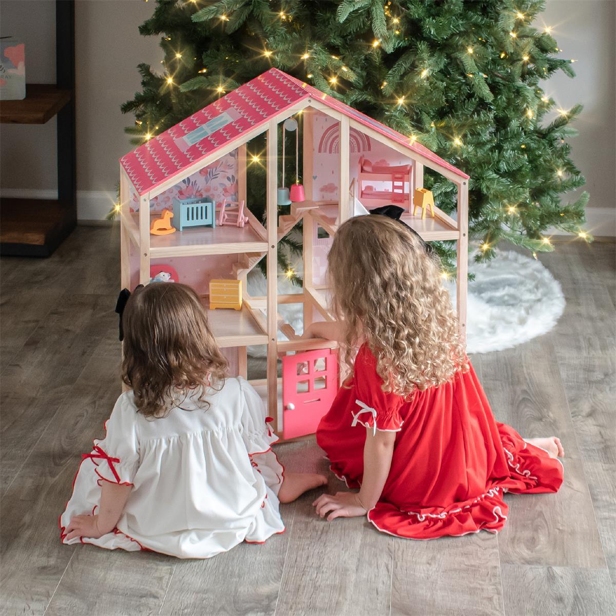 Sweet Dreams Playset — Pink Dollhouse + Pink-White Playhouse - Image 18