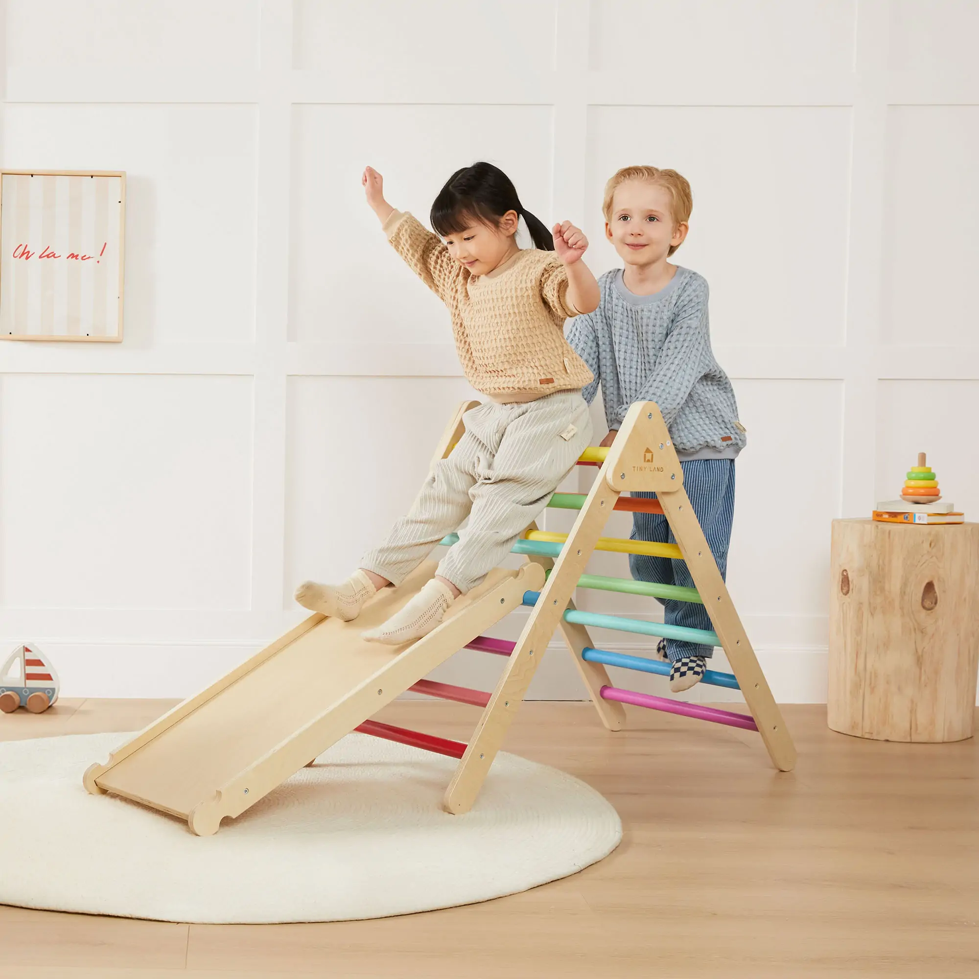 Tiny Land® 7-in-1 Rainbow Climbing Set - Image 4